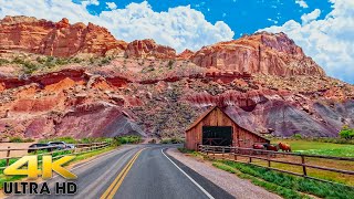 2 Hours of Scenic Driving in Capitol Reef National Park  Utah Hwy 24 4K [upl. by Aynnat]