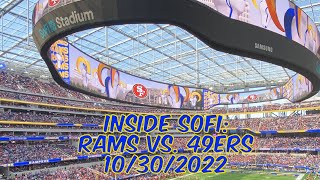 Inside SoFi in 4K LA Rams vs San Francisco 49ers on 103022 larams 49ers sofistadium nfl [upl. by Tima]