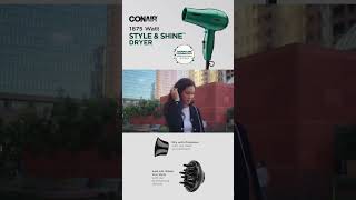 Dry quickly and boost shine while reducing damage with the Conair® Style amp Shine Hair Dryer target [upl. by Claudell]