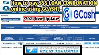 How to pay SSS LOAN CONDONATION ONLINE via GCASH 2024 update [upl. by Chaddy]