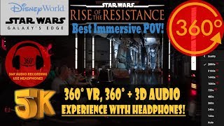 Star Wars Rise of the Resistance Complete Immersive 360 VR  Galaxys Edge 5K 360°  360° Audio [upl. by Dyan]