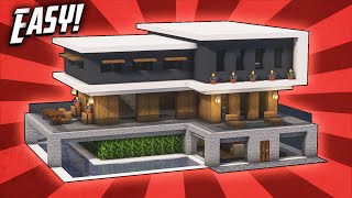 Minecraft How To Build A Modern Mansion House Tutorial 47 [upl. by Lenora]