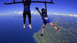 Helicopter Jump  Lake Michigan beach landing  Full video [upl. by Anrym]