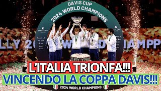 TRIONFO AZZURRO IN COPPA DAVIS SINNER E BERRETTINI STELLARI BATTUTI GLI OLANDESI 20 [upl. by Elvah]