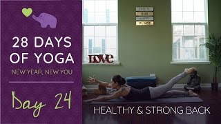 YOGA FOR BACK  Yoga for a Defined and Healthy Back  Day 24 [upl. by Dimitry]