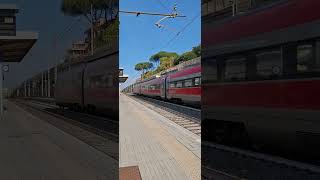 Eccezionale frecciarossa1000 in transito sulla linea lenta alla stazione di Roma Settebagni [upl. by Nnanerak]