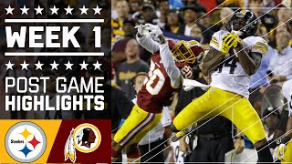 Steelers vs Redskins  NFL Week 1 Game Highlights [upl. by Analise]