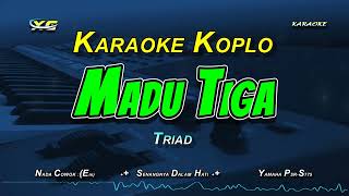 MADU TIGA KARAOKE KOPLO  TRIAD NADA COWOK [upl. by Fransen]