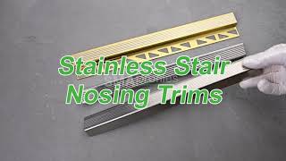 HOW TO INSTALL STAINLESS STEEL STAIR NOSING [upl. by Ham]