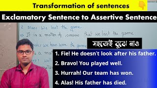 Exclamatory Sentence to Assertive Sentence in Bengali  Transformation of S in Bengali [upl. by Dona]