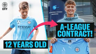 FROM CITY FOOTBALL SCHOOLS TO THE FIRST TEAM  Jayden Necovski joins Melbourne City [upl. by Reinwald]