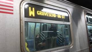 NYC Subway Gravesend86th Streetbound R160 W Entering amp Leaving Times Square42nd Street [upl. by Huberman]