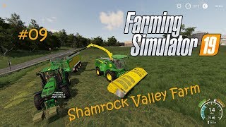 Mowing collecting grass with John deere forage harvester │Shamrock Valley Farm│fs 19│Timelapse 9 [upl. by Carmon204]