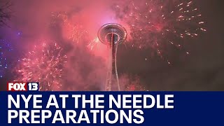 Crews prep for New Years Eve fireworks at the Space Needle  FOX 13 Seattle [upl. by Mert]