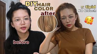 DIY HAIR COLOR NO BLEACH  Tipid amp Easy [upl. by Atalaya]