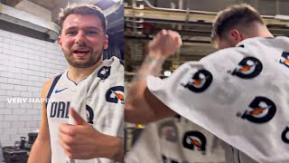 Luka Doncic Immediately after Scoring 36 PT DoubleDouble vs Portland Trail Blazers [upl. by Eb921]