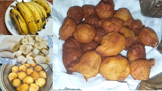 Mauritian Cuisine Banana fritters Recipe  Recette Gateau Banane Mauricien 🍌 [upl. by Eilarol77]