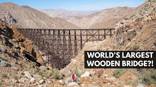 Goat Canyon Trestle Tough Desert Hike to the Worlds Largest Wooden Trestle [upl. by Eaner]