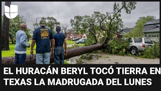 Así fue la llegada del huracán Beryl a Texas “Pudo haber sido peor gracias a Dios estamos bien” [upl. by Airetak]