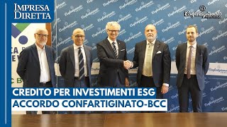 Accordo tra Confartigianato Vicenza e Banca delle terre venete in primo piano i temi ESG [upl. by Ciri]