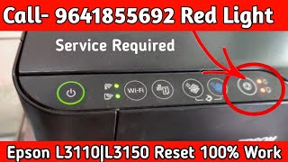 Epson L3150 red light blinking solution in hindi [upl. by Enilasor]