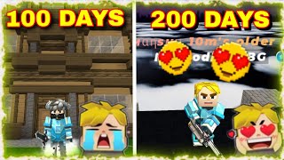 I Spent 200 DAYS  Skyblock Blockman Go [upl. by Naneik]