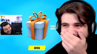 If I Laugh I Gift A Fortnite Streamer [upl. by Ielerol]