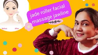 Jade Roller Facial Massage Jawline  Jade Roller Tutorial  Jawline Face Exercises [upl. by Lednahs]