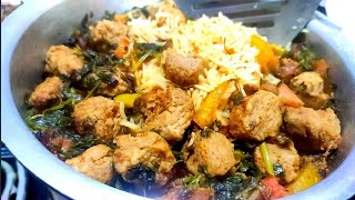 meal maker biryanisoya chunks biryaniveg biryani 😋😋 [upl. by Anwat721]