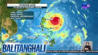 Ilang lugar isinailalim na sa wind signal No 2 dahil sa Bagyong LeonPH  Weather Balitanghali [upl. by Innavoij]