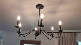 Qnowbers Chandelier Review – Elevate Your Home Decor with Sleek Style [upl. by Neerhtak775]