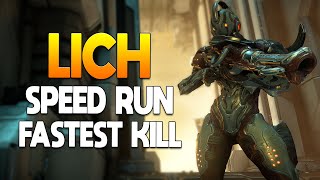 WARFRAME LICH Speed Run  Level 1 Sisters Of Parvos Kill [upl. by Aniteb]