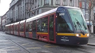 Luas Trams 3010 and 3022  O’Connell Street Dublin [upl. by Binnie]