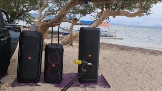 JBL partybox 710 and 310 TWS mode vs JBL partybox 1000 sound battle  Episode 2 at beach resort [upl. by Leslee]