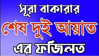 সূরা বাকারার শেষ দুই আয়াতের ফজিলত  সূরা বাকারার শেষ দুই আয়াত  sura bakara ses 2 ayat  সঠিক পথ [upl. by Aneehc]