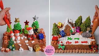 Top 5 Merry Christmas Cake Decorating Tutorials For Noel  Merry Christmas Cake Designs [upl. by Norabel]