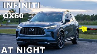 👉 AT NIGHT 2022 INFINITI QX60 Sensory AWD  Interior Exterior Lighting Overview  Night Drive [upl. by Ainer]