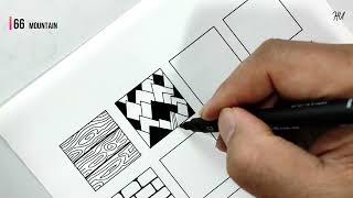 300 zentangle patterns part 4  zentangle patterns with names  zentangle with me [upl. by Ainalem314]