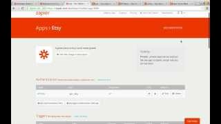 Zapier Developer Platform Example Etsy [upl. by Arymat988]