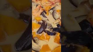 GINATAANG HIPON AT KALABASA NA MAY TALONG shorts asmr foodie satisfying yummy [upl. by Neram]