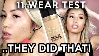 BRAND NEW  TOO FACED BORN THIS WAY FULL COVERAGE SCULPTING CONCEALER  WEAR TEST ON OILY SKIN [upl. by Assir851]