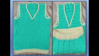 CROCHET HALF SWEATER FOR MAN  rscreation2213 [upl. by Nhepets563]