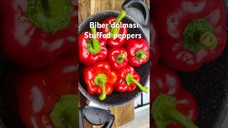 Türk tipi biber dolması tarifi  Turkish style stuffed pepper recipe biberdolması dolmatarifi [upl. by Trimble]