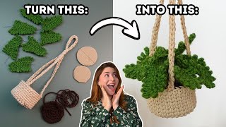 Hanging Plant Decor  Easy DIY Crochet Tutorial [upl. by Annadiana]