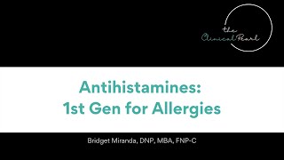 Antihistamines  1st Gen H1 Blockers for Allergies  Pharmacology [upl. by Lebasy]