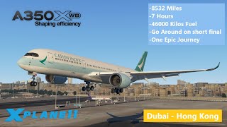 Airbus A350 XWB  Dubai  Hong Kong  OMDB  VHHH  Vatsim [upl. by Evelina]