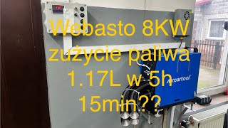 Webasto 8kw zużycie paliwa ogrzewanie garażu test chłodnica EGR grzejnik [upl. by Jaycee]