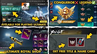 Bgmi Ultimate Royal Avelable For Playing 🔥 New Title amp Name Card  New Ultimate Shop [upl. by Allare926]