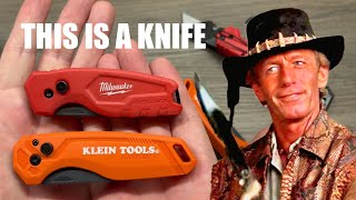 Klein vs Milwaukee  Utility Knife Faceoff [upl. by Nnaeerb]