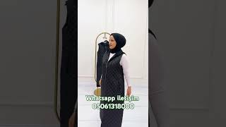 Astarlı kapitone Yağmur yelek BOY 120 cm Kumaş Kapitone kefetteyiz eksplore hijab hijabfashion [upl. by Hoeve]